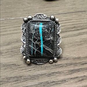 Blackjack Ring by Donovan Nez Navajo Handmade